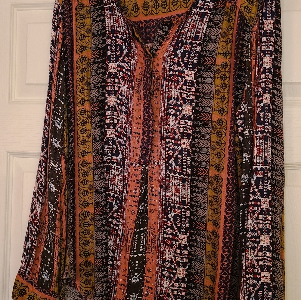 Nine West Top XL Blouse Multi-Color